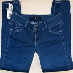 Women's Dark Blue Slim Fit Jeans